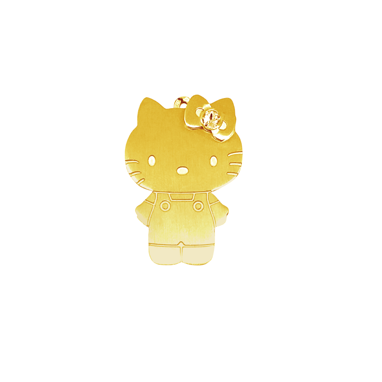 Shop Gold Glitter Hello Kitty Charm